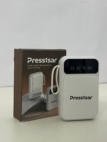 [Presstsar Portable power chargers]-Portable 4-in-1 Power Bank - 5000mAh High-Capacity Charger