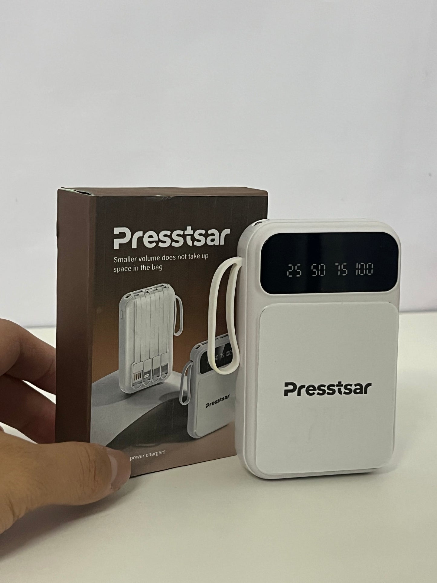 [Presstsar Portable power chargers]-Portable 4-in-1 Power Bank - 5000mAh High-Capacity Charger