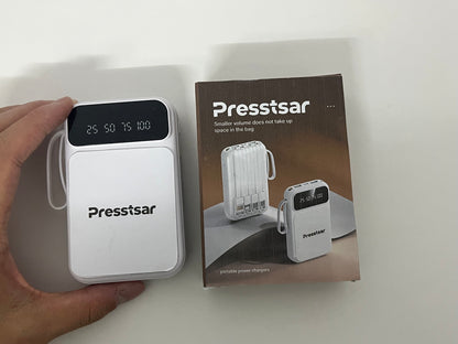 [Presstsar Portable power chargers]-Portable 4-in-1 Power Bank - 5000mAh High-Capacity Charger