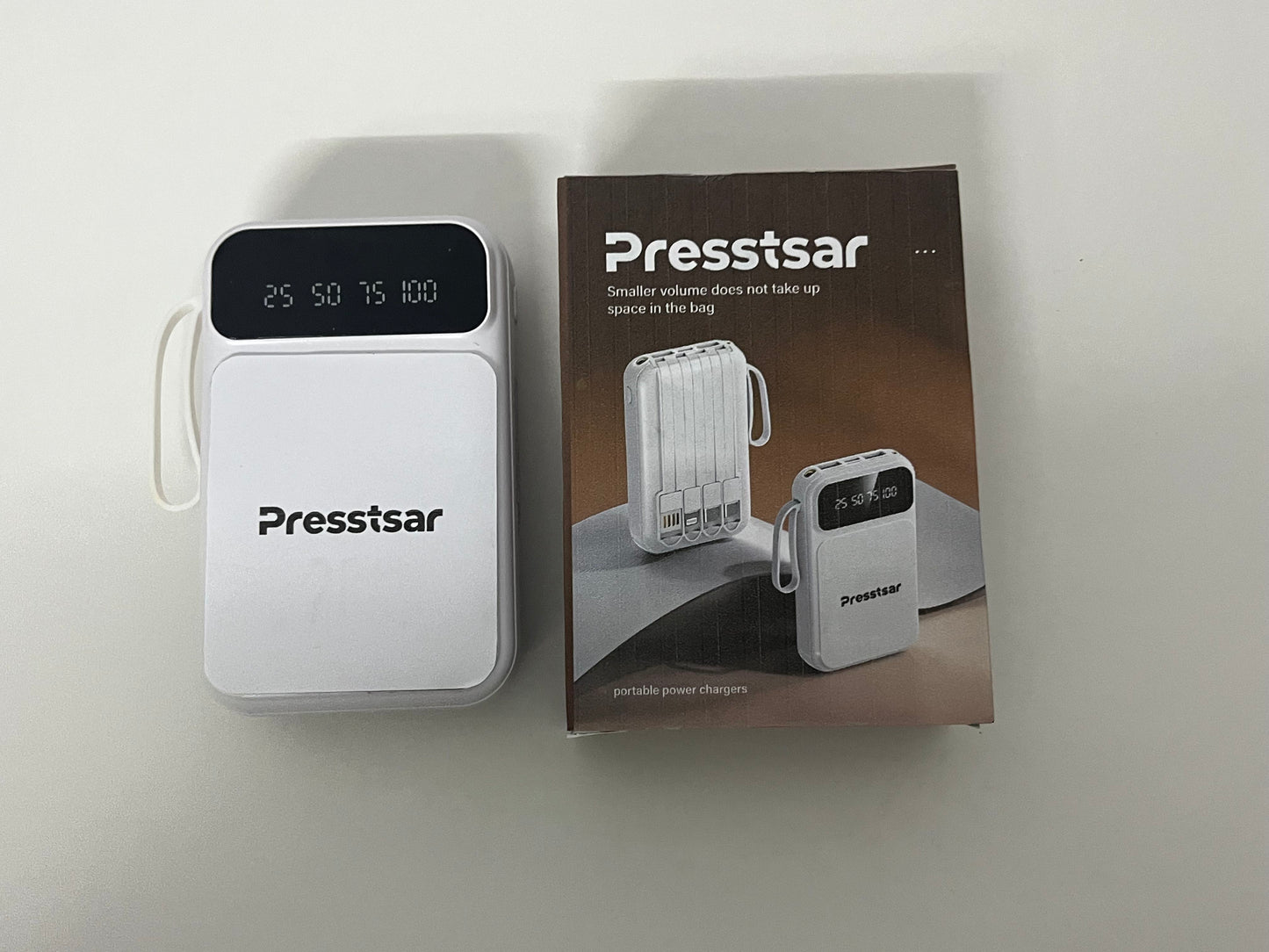 [Presstsar Portable power chargers]-Portable 4-in-1 Power Bank - 5000mAh High-Capacity Charger