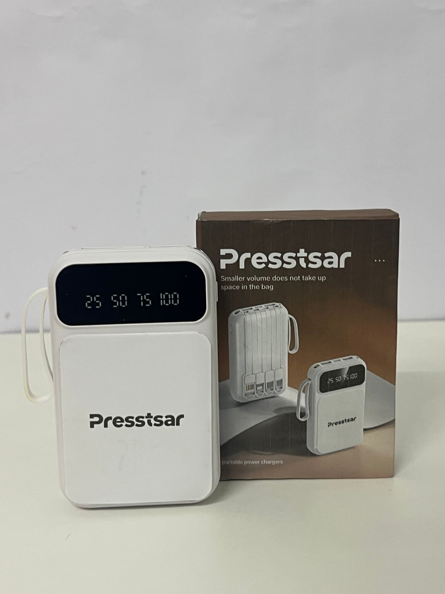 [Presstsar Portable power chargers]-Portable 4-in-1 Power Bank - 5000mAh High-Capacity Charger