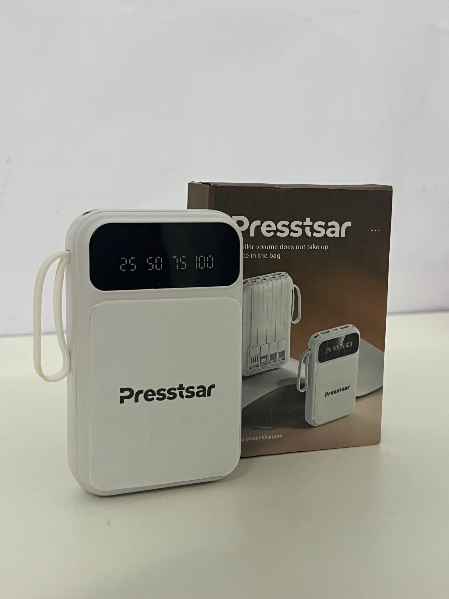 [Presstsar Portable power chargers]-Portable 4-in-1 Power Bank - 5000mAh High-Capacity Charger