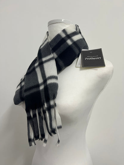 Pretheory Exquisite Mongolia Wool Scarf - Classic Plaid Design, Opulent Winter Warmth