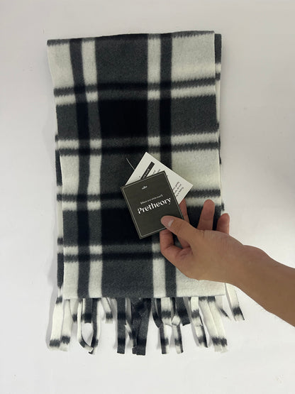 Pretheory Exquisite Mongolia Wool Scarf - Classic Plaid Design, Opulent Winter Warmth