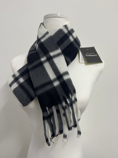 Pretheory Exquisite Mongolia Wool Scarf - Classic Plaid Design, Opulent Winter Warmth