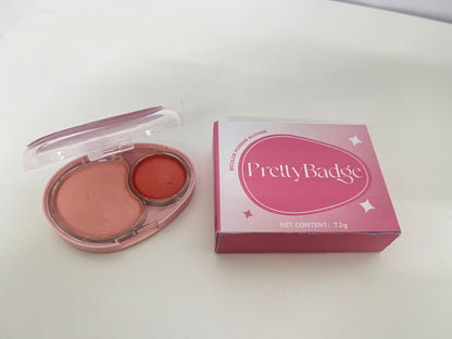 PrettyBadge Bicolor Matte Blush Vital Gradient Style A Natural Atmospheric Item for Makeup Brightening