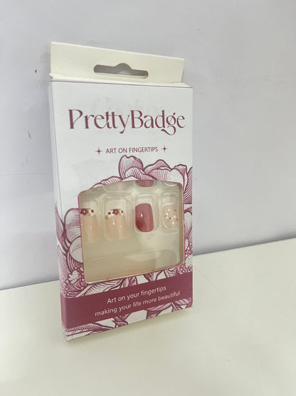 PrettyBadge Berry Gradient False Nails Retro Sweet Element Style An Exquisite Atmospheric Item for Finger Decoration