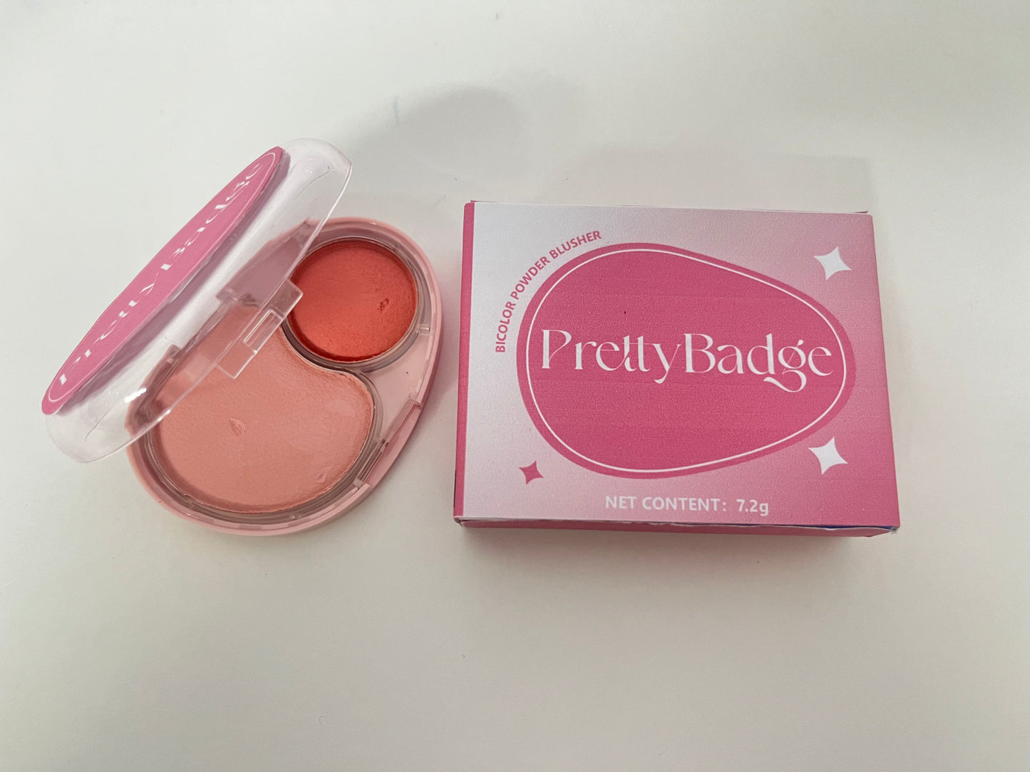PrettyBadge Bicolor Matte Blush Vital Gradient Style A Natural Atmospheric Item for Makeup Brightening