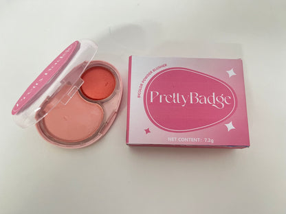PrettyBadge Bicolor Matte Blush Vital Gradient Style A Natural Atmospheric Item for Makeup Brightening