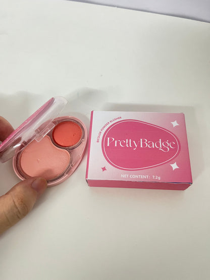 PrettyBadge Bicolor Matte Blush Vital Gradient Style A Natural Atmospheric Item for Makeup Brightening