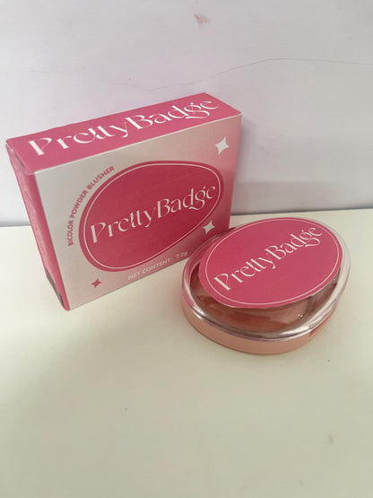 PrettyBadge Bicolor Matte Blush Vital Gradient Style A Natural Atmospheric Item for Makeup Brightening