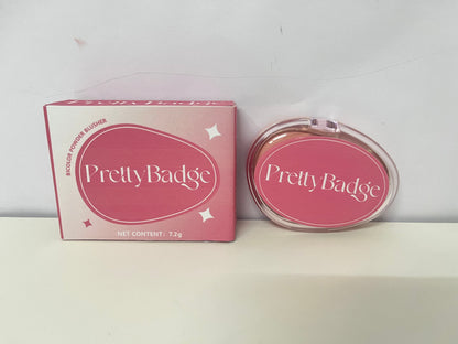 PrettyBadge Bicolor Matte Blush Vital Gradient Style A Natural Atmospheric Item for Makeup Brightening
