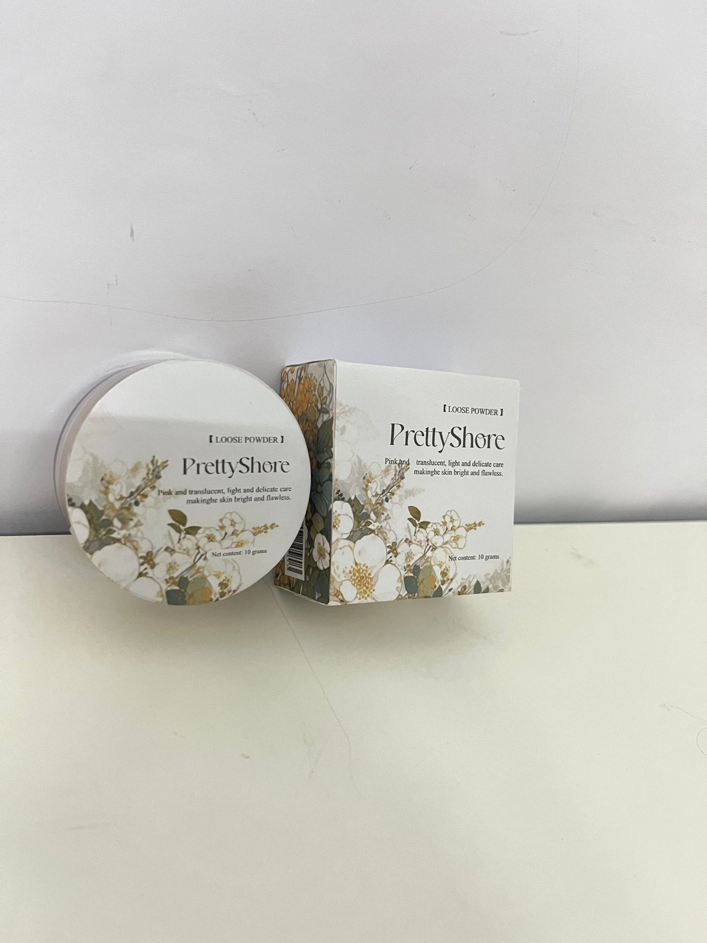 PrettyShore Loose Powder, Lightweight Brightening Setting Powder, Long-Lasting Oil Control & Pore Blurring, Natural Translucent Face Powder for Flawless Finish, 10g