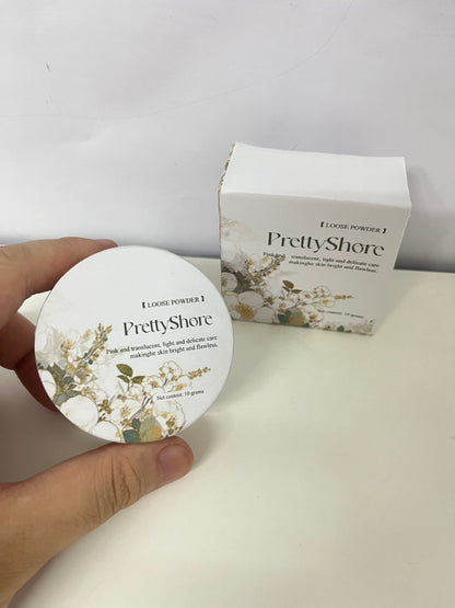 PrettyShore Loose Powder, Lightweight Brightening Setting Powder, Long-Lasting Oil Control & Pore Blurring, Natural Translucent Face Powder for Flawless Finish, 10g