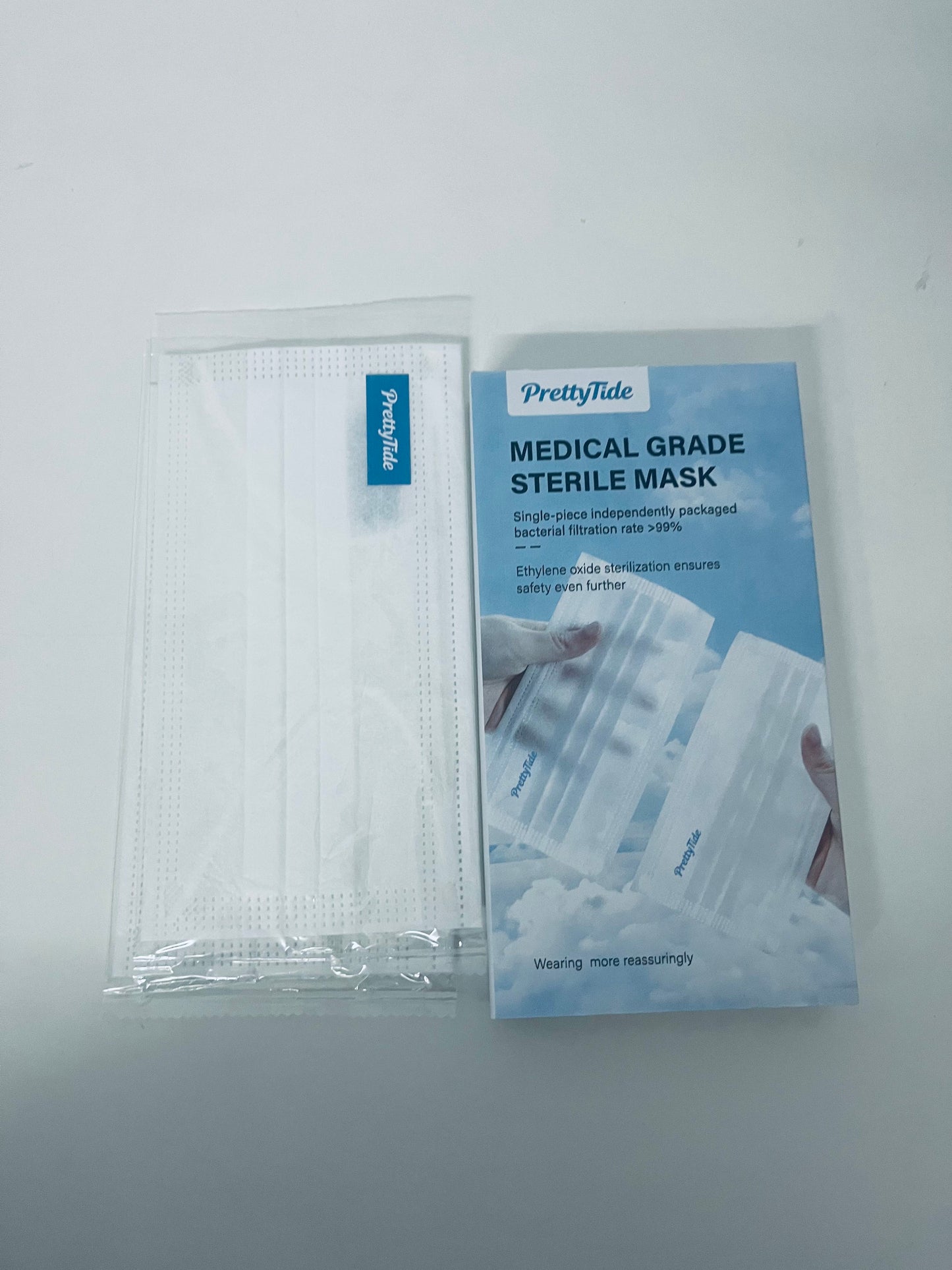 PrettyTide Medical Grade Sterile Mask Individual Packaging 99% Bacterial Filtration A Reliable Choice for Travel Protection