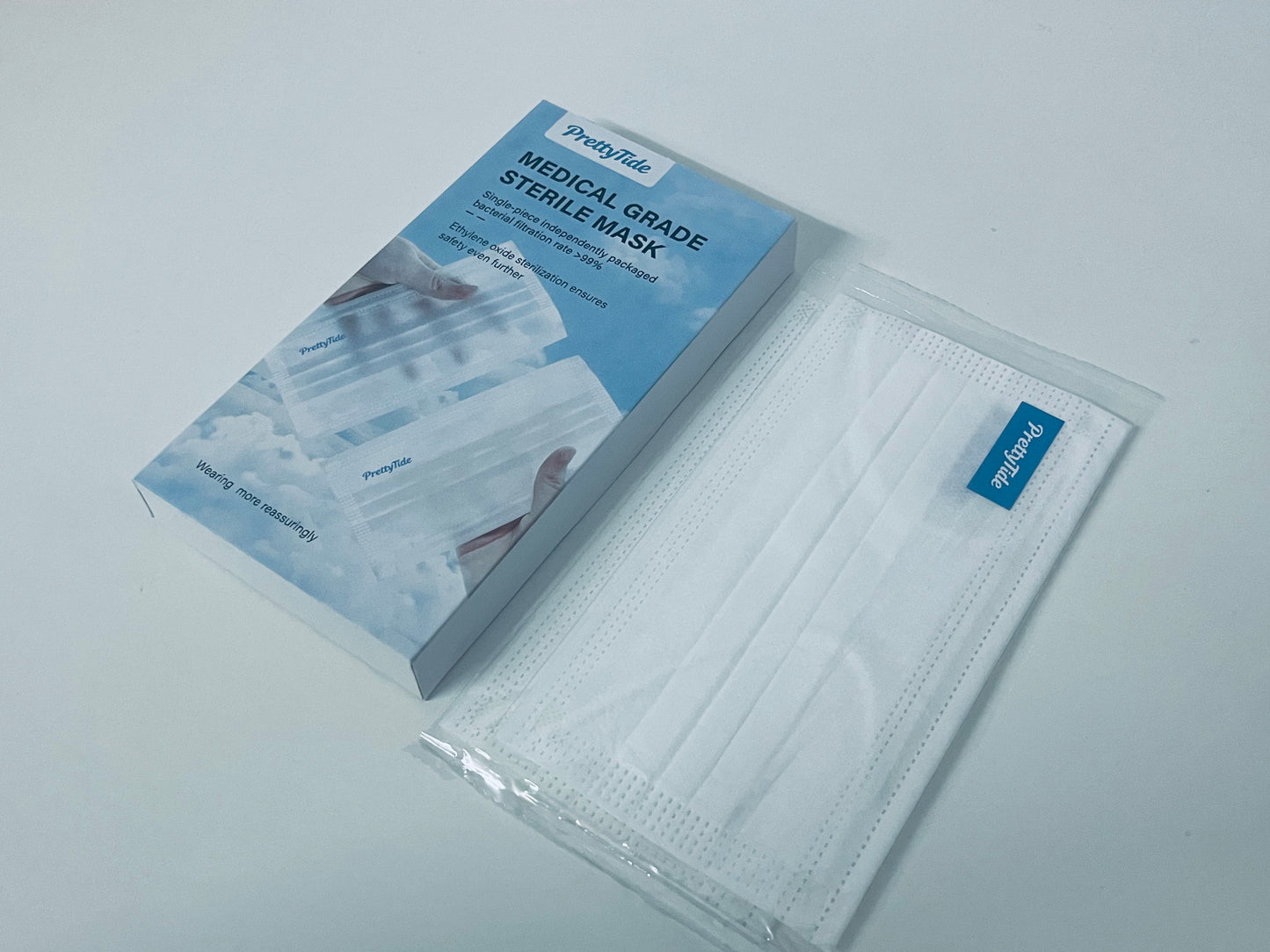 PrettyTide Medical Grade Sterile Mask Individual Packaging 99% Bacterial Filtration A Reliable Choice for Travel Protection