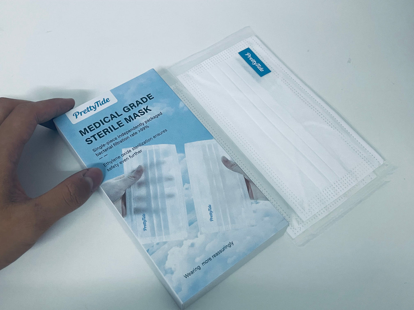 PrettyTide Medical Grade Sterile Mask Individual Packaging 99% Bacterial Filtration A Reliable Choice for Travel Protection