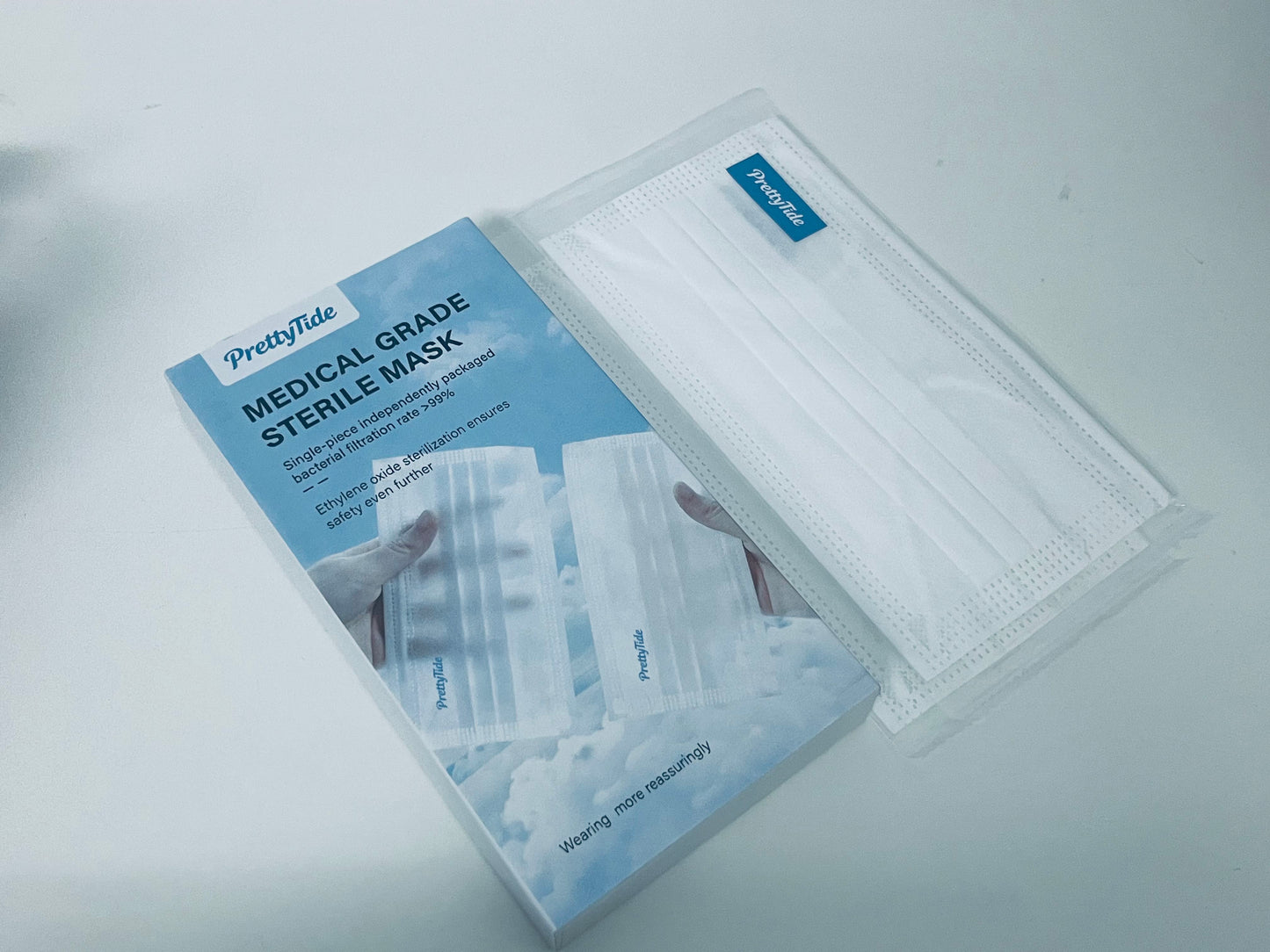 PrettyTide Medical Grade Sterile Mask Individual Packaging 99% Bacterial Filtration A Reliable Choice for Travel Protection