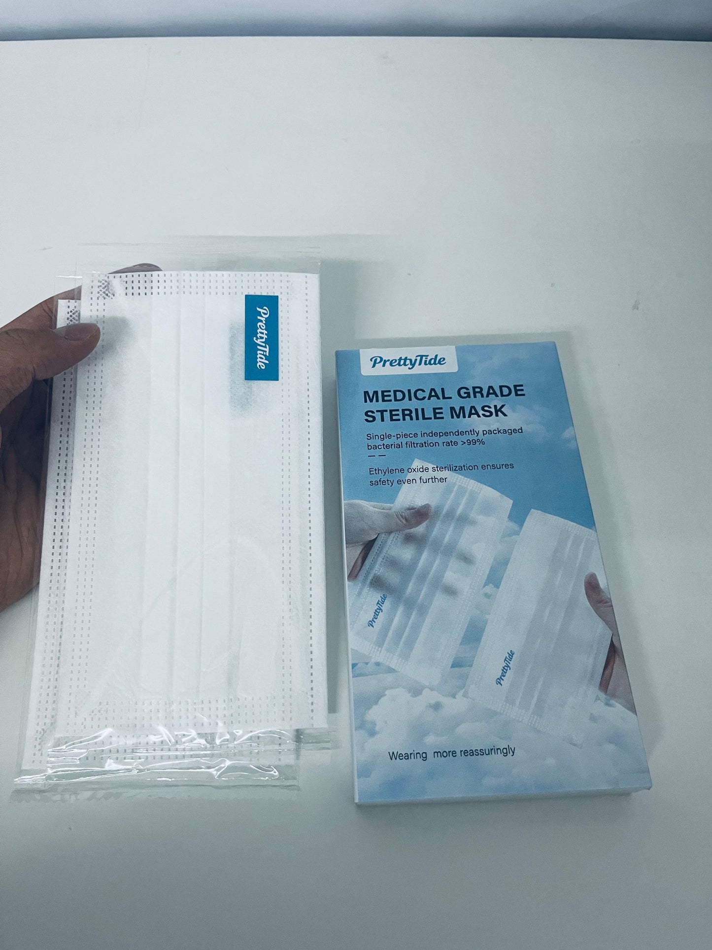 PrettyTide Medical Grade Sterile Mask Individual Packaging 99% Bacterial Filtration A Reliable Choice for Travel Protection