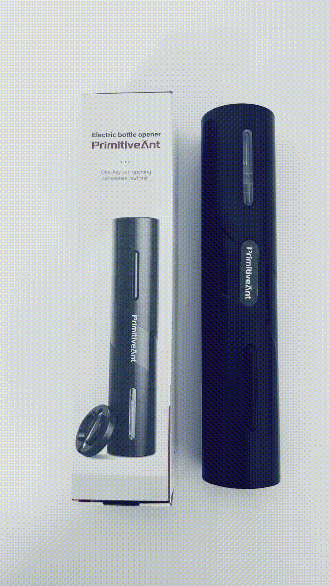 PrimitiveAnt Electric Can Opener, Can Opener Electric for Seniors with Smooth Edge, Black