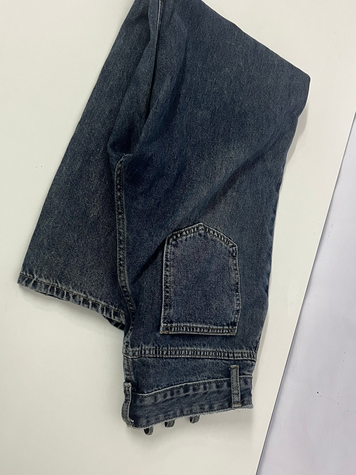 [Luckpuzzle Jeans]——Luckpuzzle Vintage Washed High-Waisted Wide-Leg Jeans - Slimming & Draped Floor-Length Denim