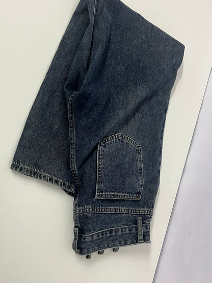 [Luckpuzzle Jeans]——Luckpuzzle Vintage Washed High-Waisted Wide-Leg Jeans - Slimming & Draped Floor-Length Denim