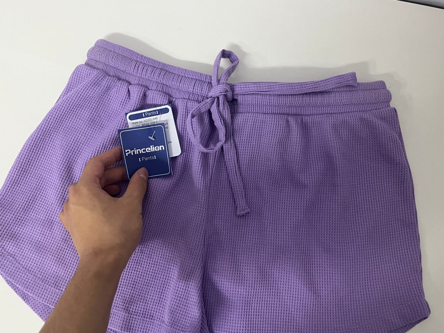 [Princelion Pants]——Princelion Waffle Knit Lounge Shorts - Soft & Skin-Friendly Casual Shorts for Home & Outdoors