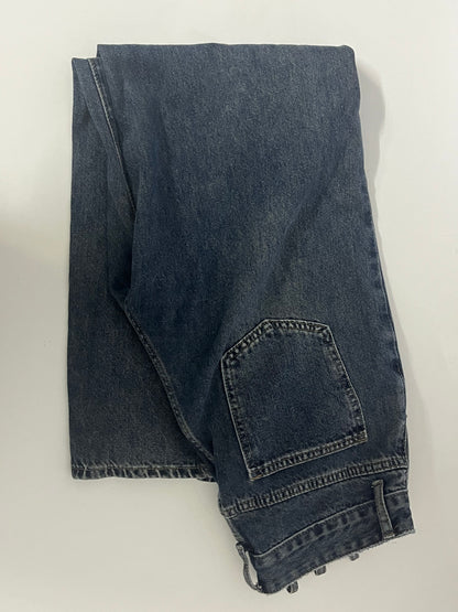 [Luckpuzzle Jeans]——Luckpuzzle Vintage Washed High-Waisted Wide-Leg Jeans - Slimming & Draped Floor-Length Denim