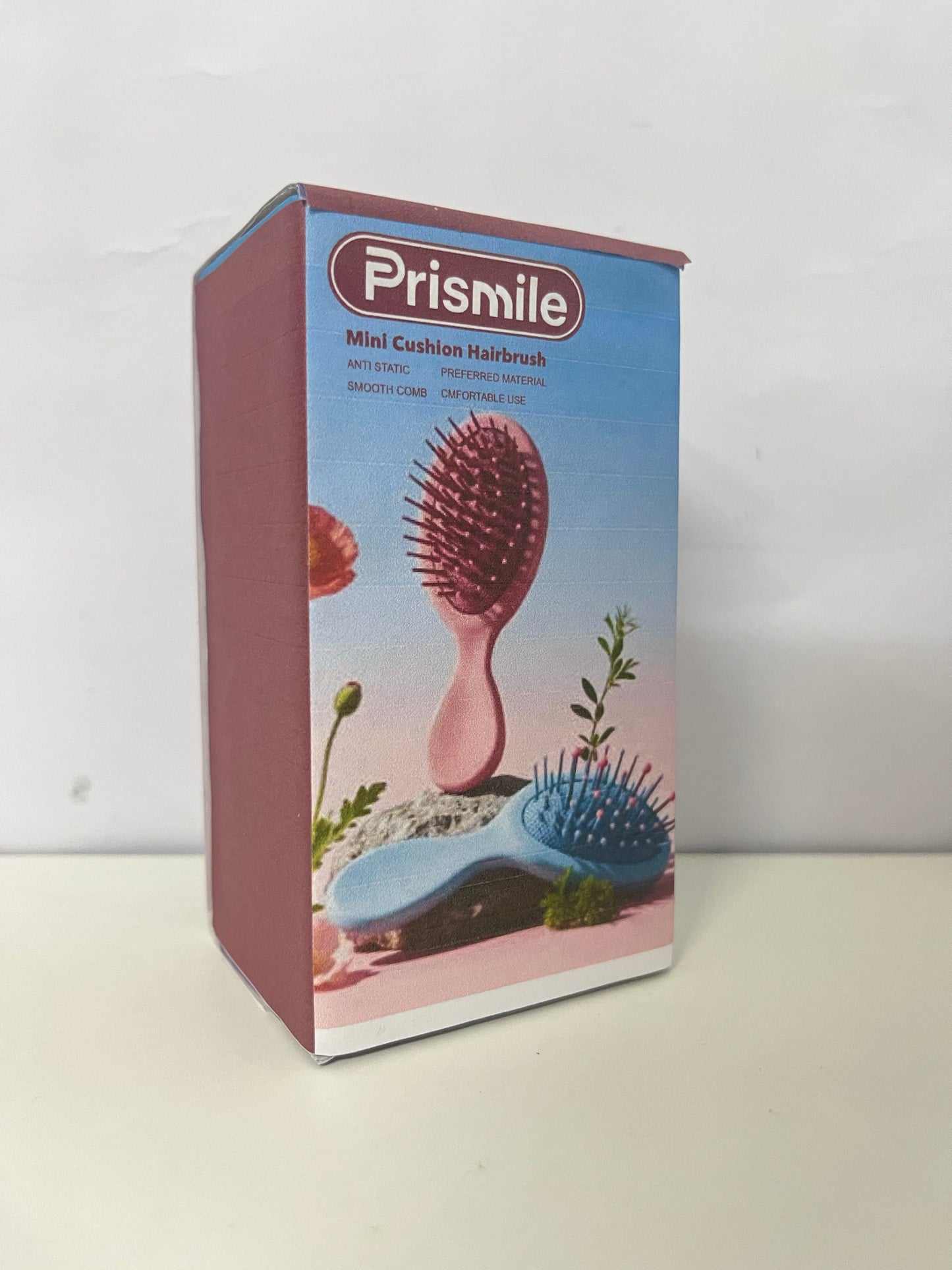 [Prismile Combs]-Mini Cushion Hairbrush - Portable Anti-Static Massage Comb