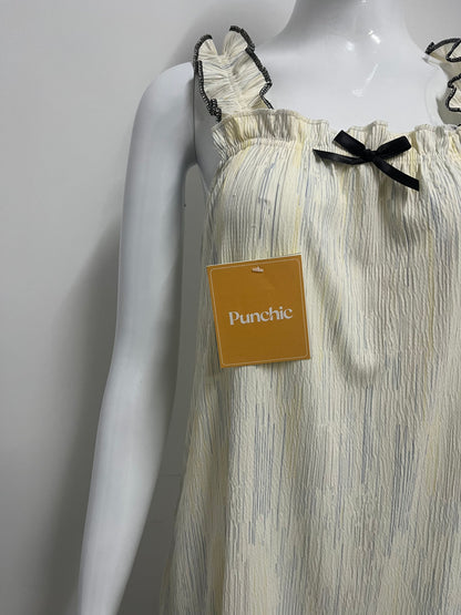 【Punchic Ruffle Trim Sleep Dress】—— Gentle Comfort for Restful Nights