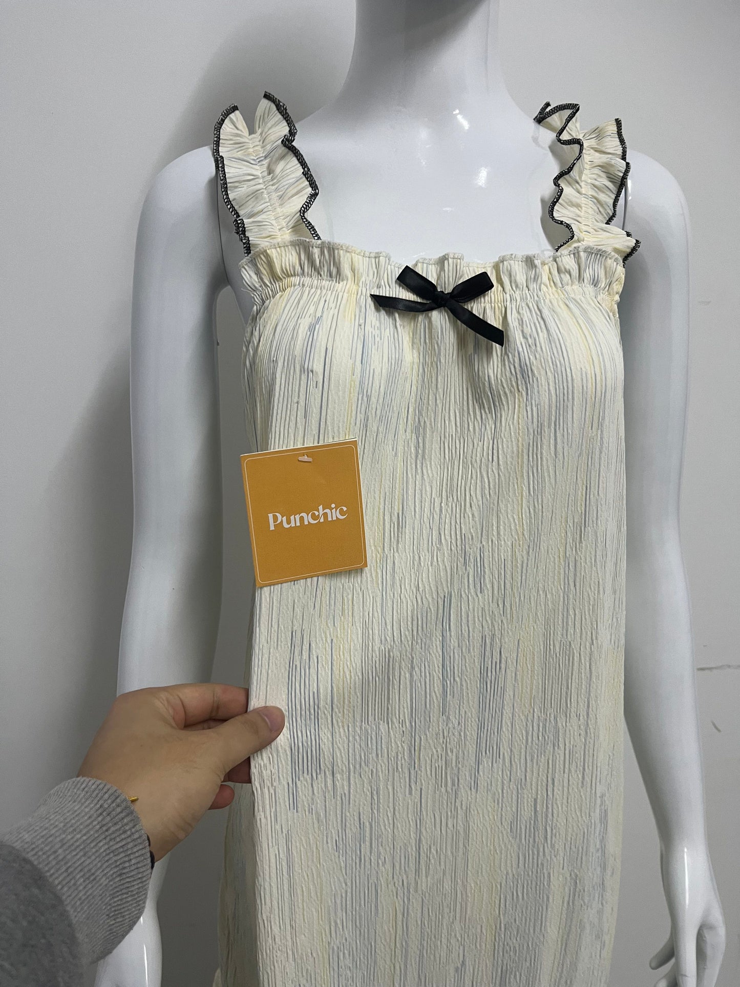 【Punchic Ruffle Trim Sleep Dress】—— Gentle Comfort for Restful Nights