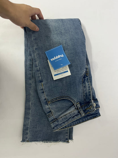 Puppyes  Jeans for Women  High-Rise Skinny Raw Edge Hem