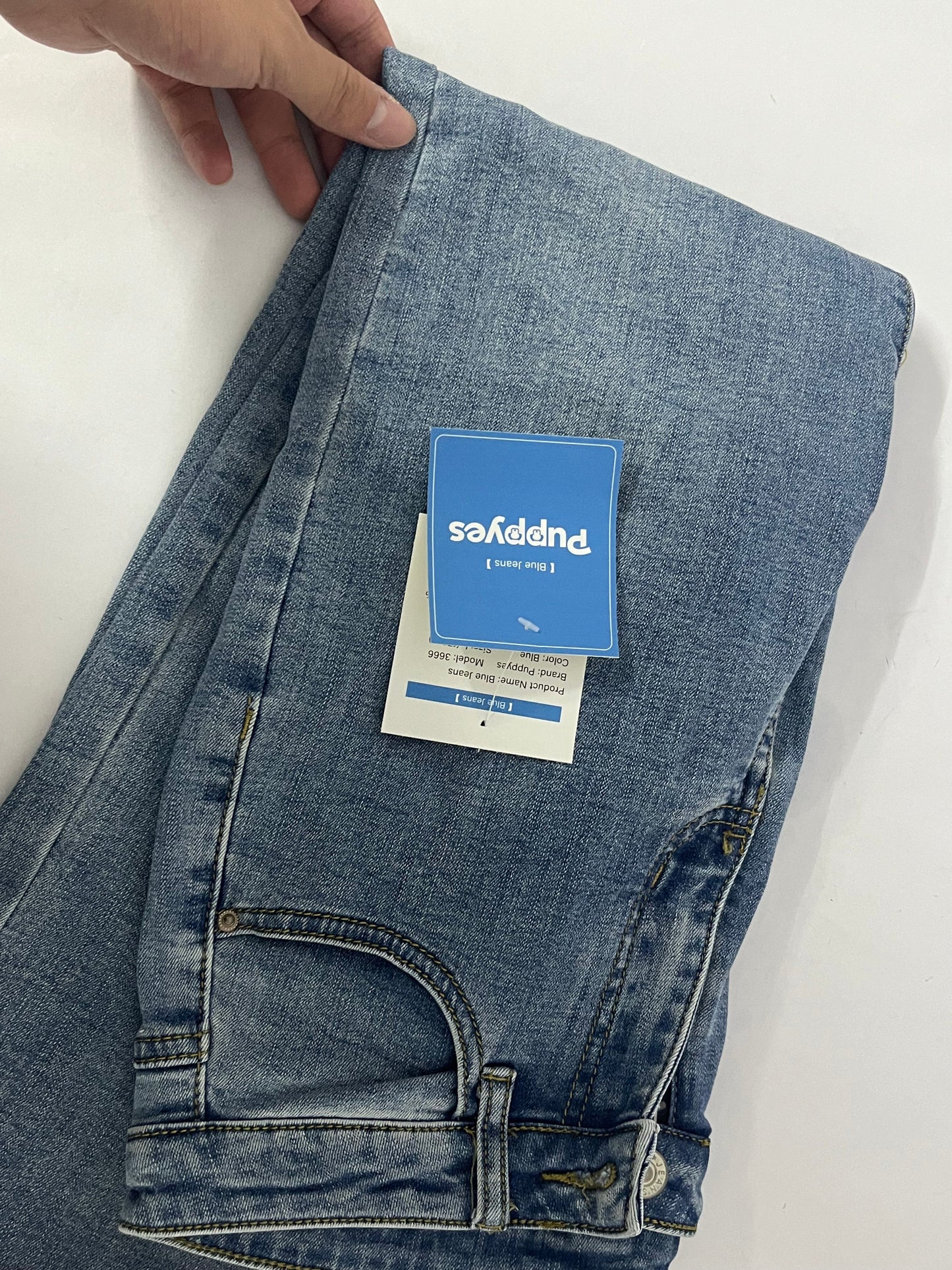 Puppyes  Jeans for Women  High-Rise Skinny Raw Edge Hem