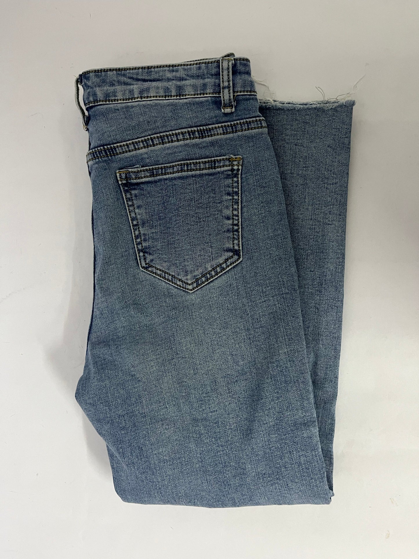 Puppyes Jeans for Women High-Rise Skinny Raw Edge Hem