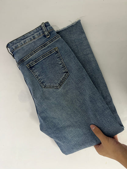 Puppyes Jeans for Women High-Rise Skinny Raw Edge Hem