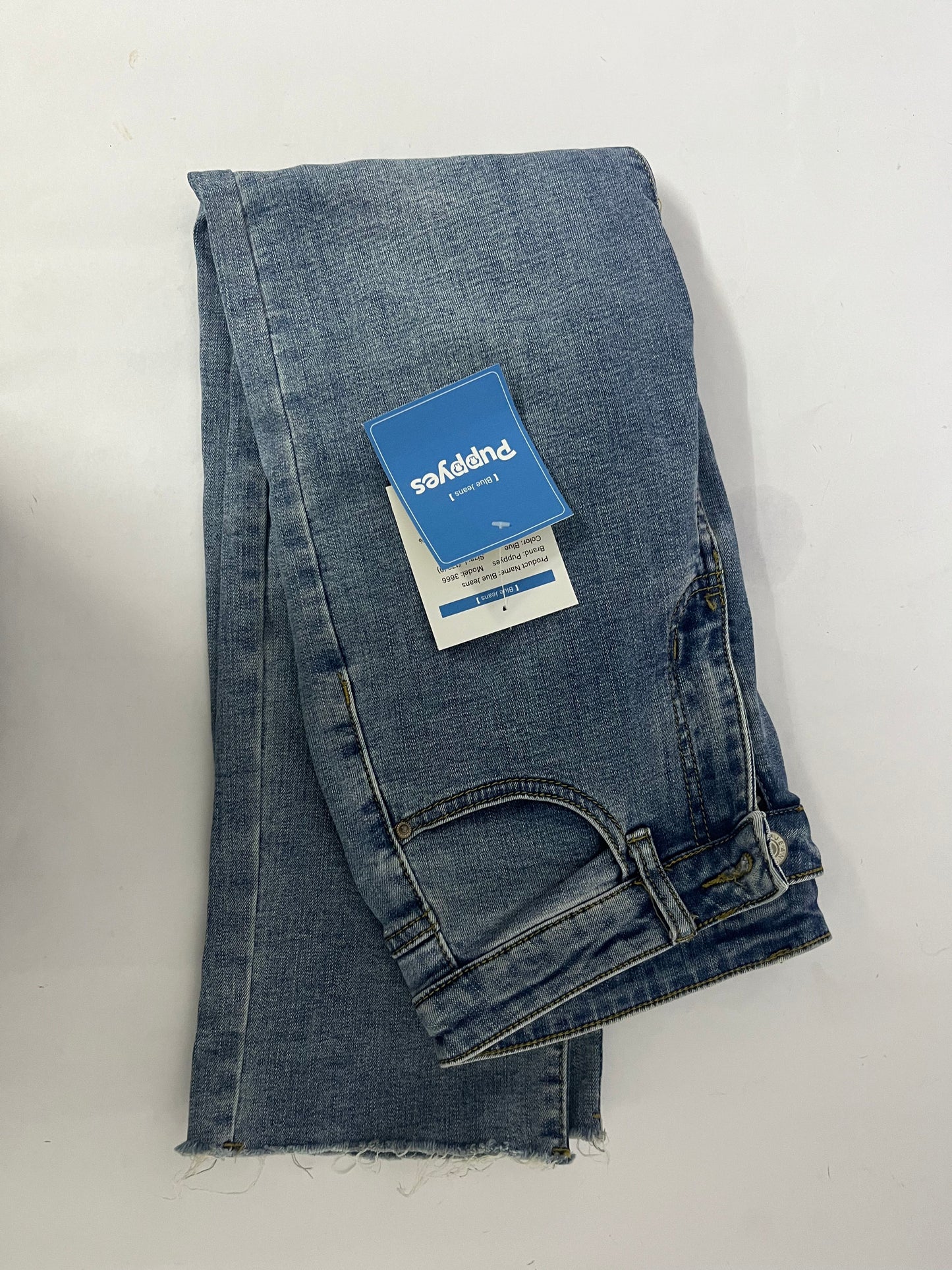 Puppyes  Jeans for Women  High-Rise Skinny Raw Edge Hem