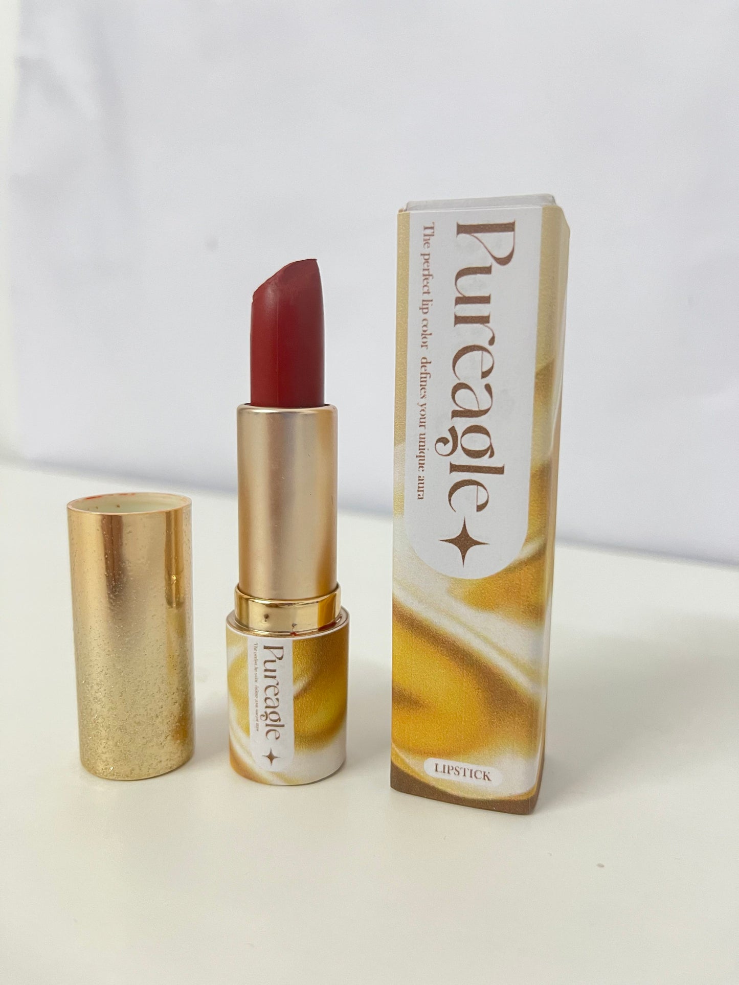 Pureagle Retro Red Brown Matte Lipstick - Velvet Matte Whitening Lip Balm for All Skin Tones