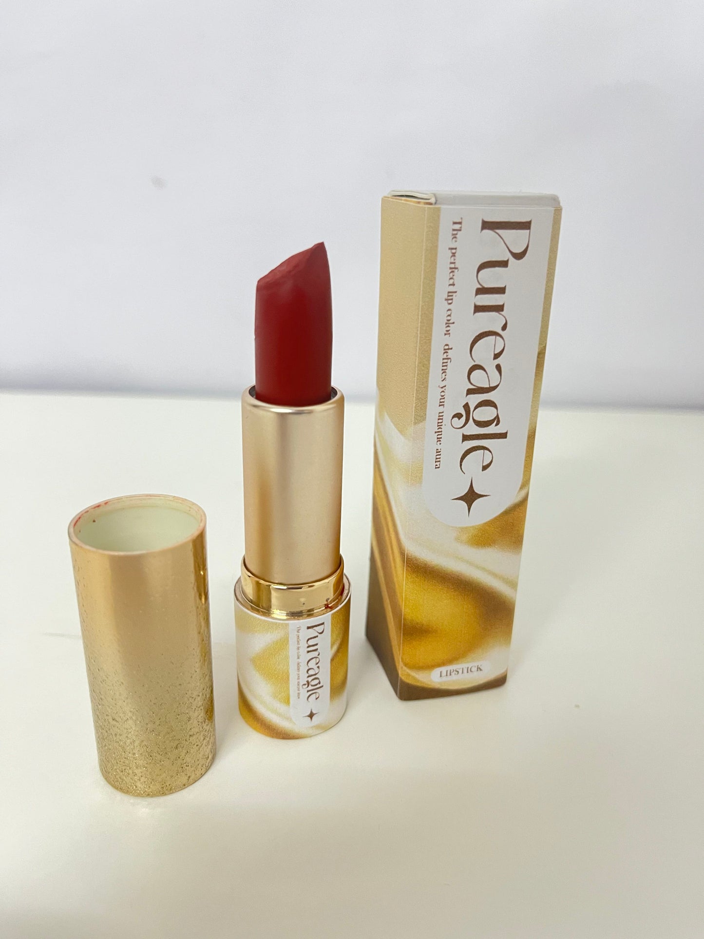 Pureagle Retro Red Brown Matte Lipstick - Velvet Matte Whitening Lip Balm for All Skin Tones