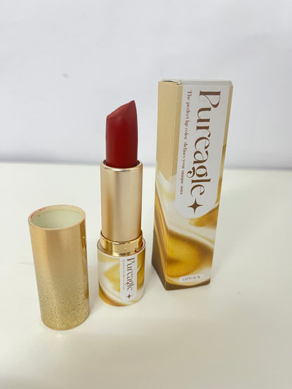 Pureagle Retro Red Brown Matte Lipstick - Velvet Matte Whitening Lip Balm for All Skin Tones