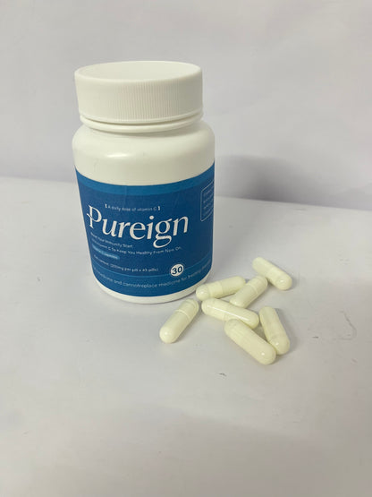 Pureign Vitamin C 1000mg, 30 Softgels - Non-GMO Natural Liposomal Vitamin C Supplement That Promotes Healthy Skin - Immune System Booster for Adults, Supports Collagen Formation