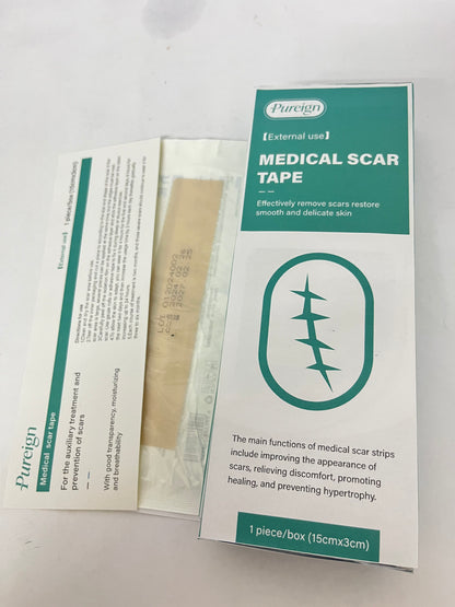 Pureign Medical Grade Silicone Scar Sheets; Improves The Appearance of Old and New Scars; for Injury, Burn and Surgery Scars