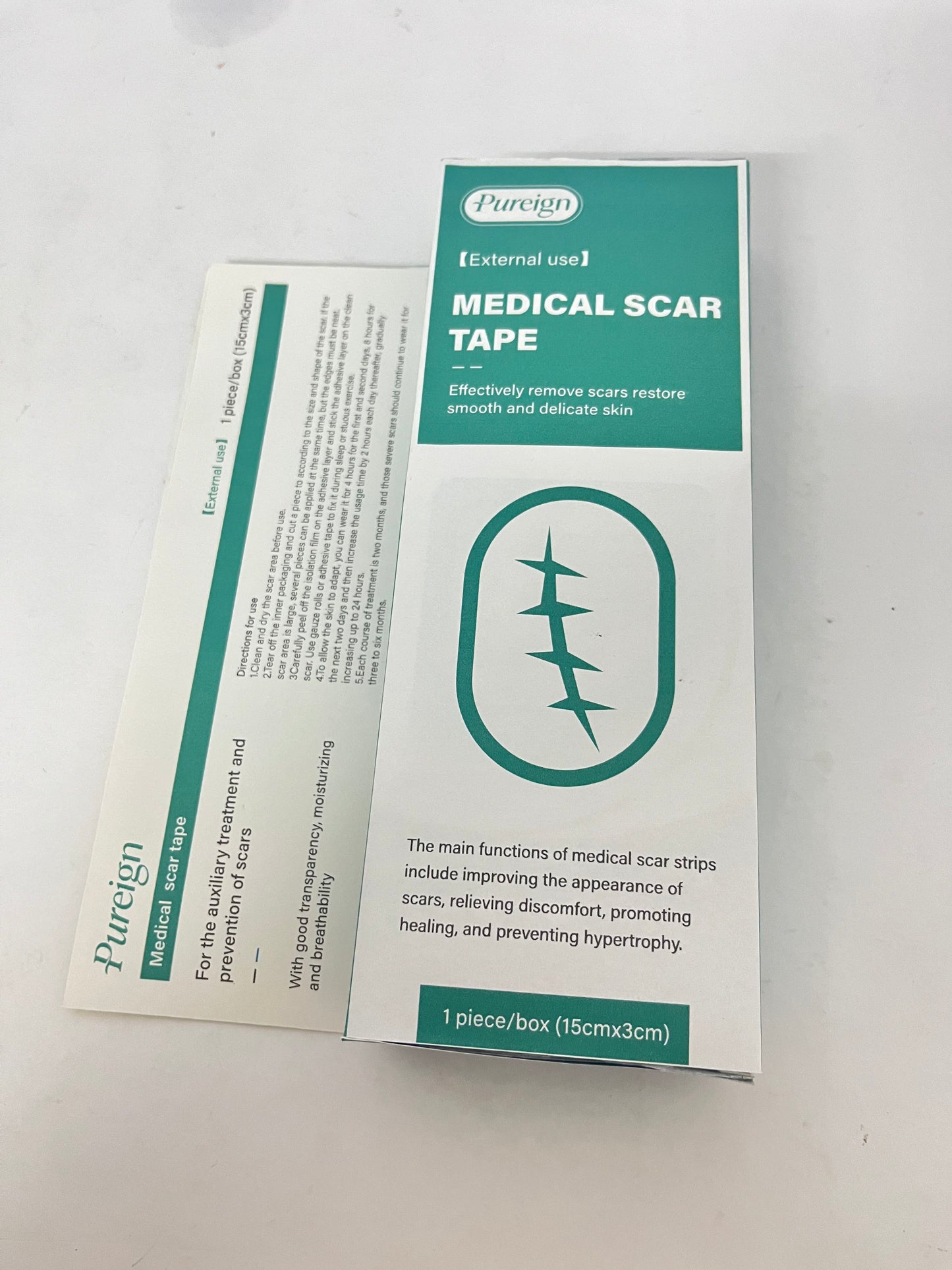 Pureign Medical Grade Silicone Scar Sheets; Improves The Appearance of Old and New Scars; for Injury, Burn and Surgery Scars