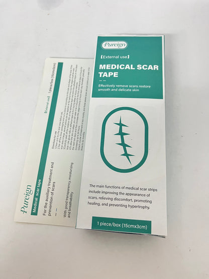 Pureign Medical Grade Silicone Scar Sheets; Improves The Appearance of Old and New Scars; for Injury, Burn and Surgery Scars