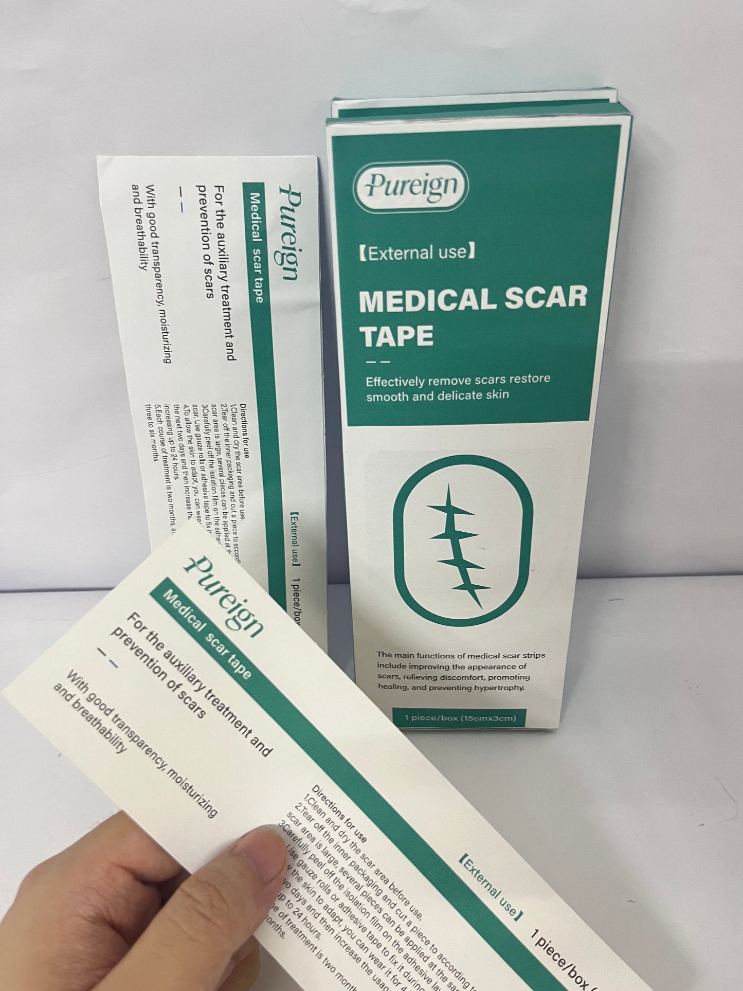 Pureign Medical Grade Silicone Scar Sheets; Improves The Appearance of Old and New Scars; for Injury, Burn and Surgery Scars