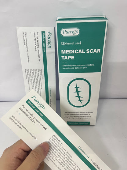 Pureign Medical Grade Silicone Scar Sheets; Improves The Appearance of Old and New Scars; for Injury, Burn and Surgery Scars