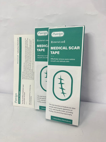 Pureign Medical Grade Silicone Scar Sheets; Improves The Appearance of Old and New Scars; for Injury, Burn and Surgery Scars