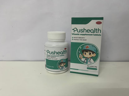 [Pushealth Vitamins]——Pushealth Multivitamin Tablets | Boost Immunity & Support Heart Health for Whole Family Wellness