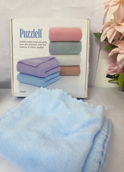 Puzzlelf  Super Soft & Highly Absorbent Coral Fleece, 12 x 16 Inch Gentle & Large, 8 Pack