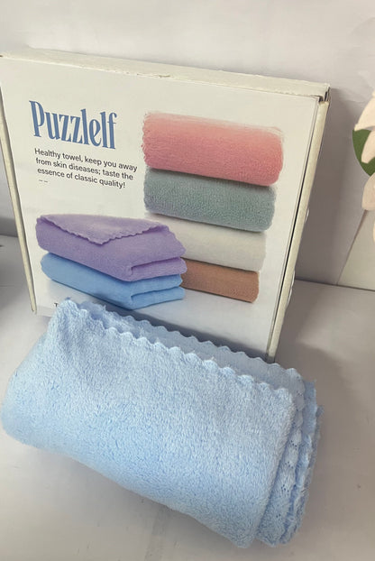 Puzzlelf  Super Soft & Highly Absorbent Coral Fleece, 12 x 16 Inch Gentle & Large, 8 Pack
