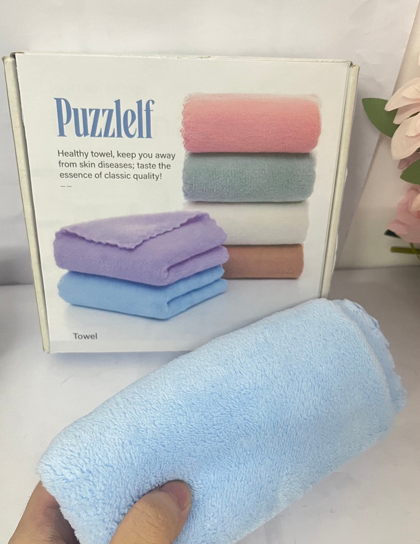 Puzzlelf  Super Soft & Highly Absorbent Coral Fleece, 12 x 16 Inch Gentle & Large, 8 Pack
